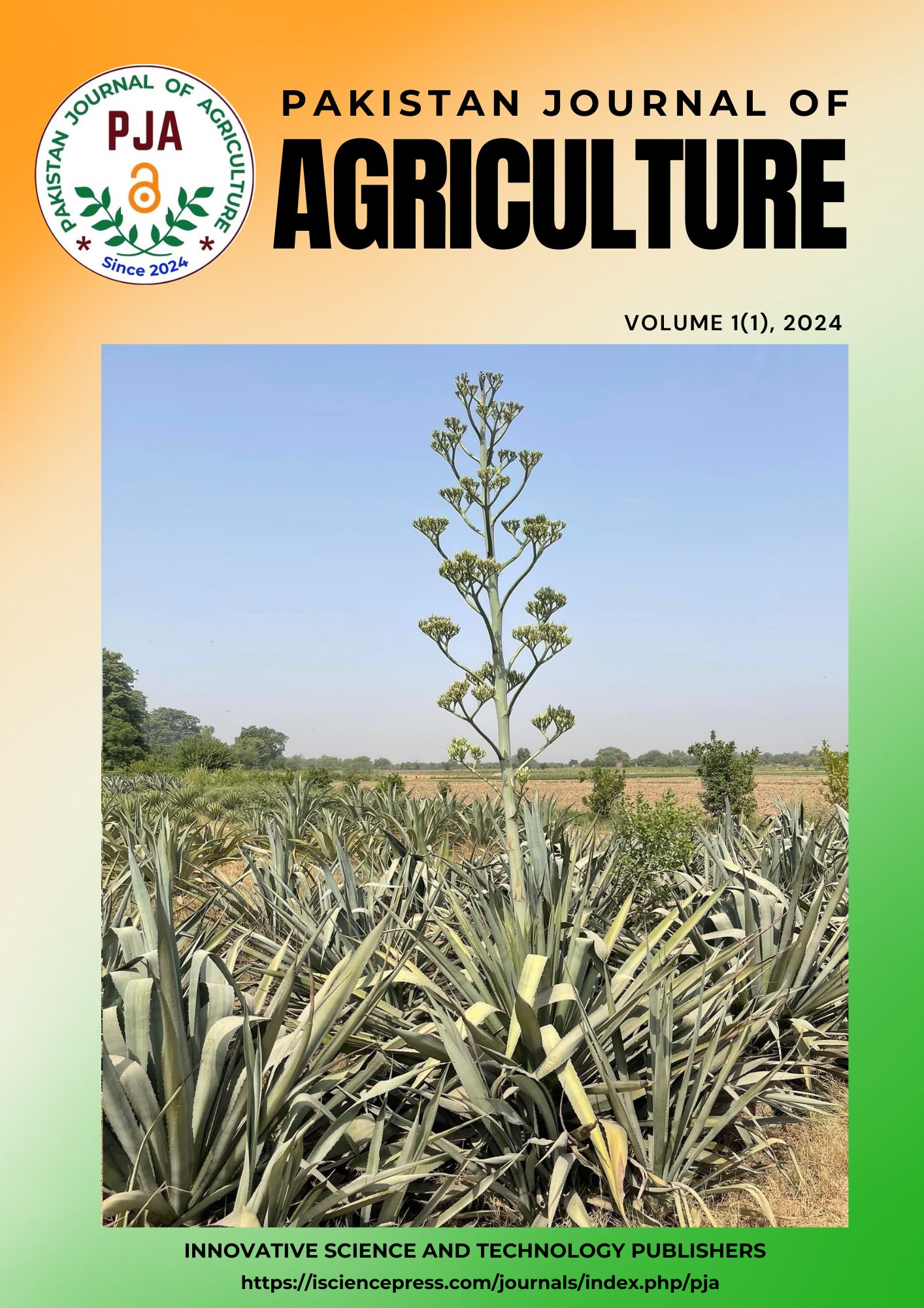 					View Vol. 1 No. 1 (2024): Pakistan Journal of Agriculture 
				